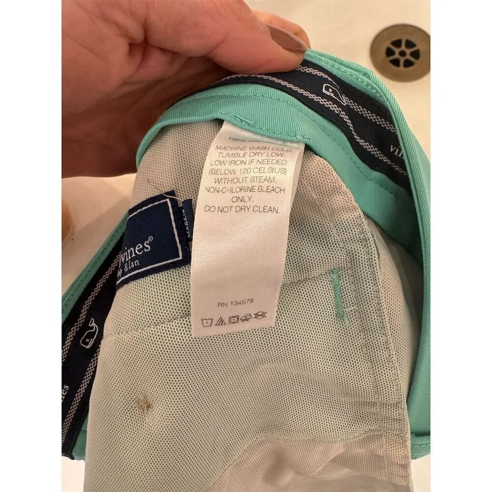 Vineyard Vines Men's Chino Performance Shorts Green Size 35 Casual